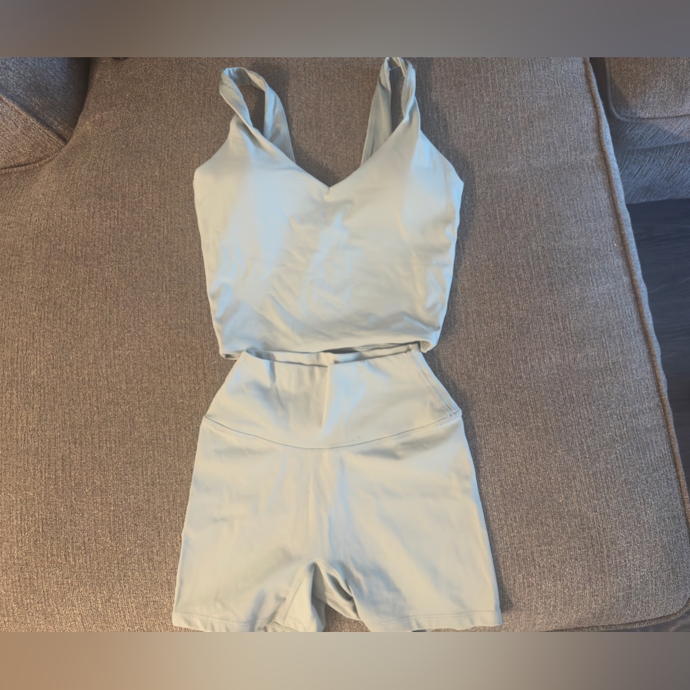 Light Blue Shorts and top size small in both CSB